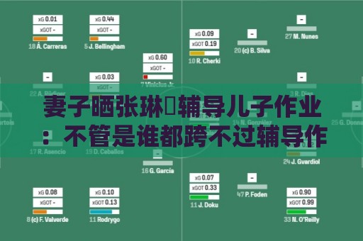 妻子晒张琳芃辅导儿子作业：不管是谁都跨不过辅导作业的这个坎
